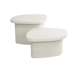 Salontafel Set van 2 Stone Organic Marmer Composiet - Giga Meubel