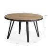 Salontafel Sindi Rond Me 80cm Naturel/bocamina - Giga Meubel