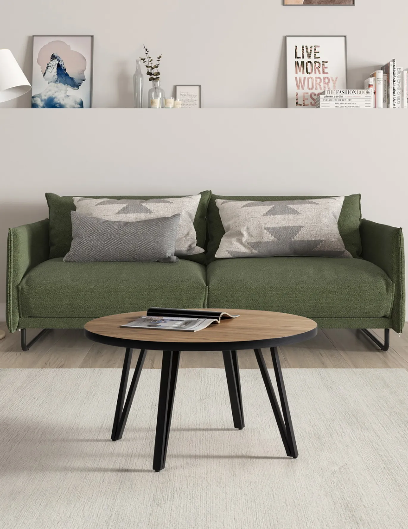 Salontafel Sindi Rond Me 80cm Naturel/bocamina - Giga Meubel