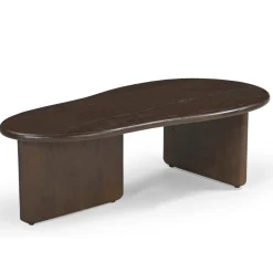 Salontafel Sira Organisch Donkerbruin 130cm - Giga Meubel