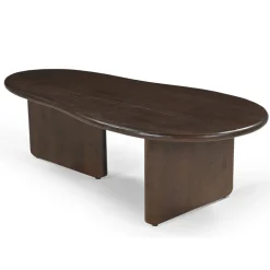 Salontafel Sira Organisch Donkerbruin 130cm - Giga Meubel