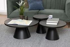 Salontafel Sjors Keramiek Zwart Fairba Ø65,7x40cm - Giga Living