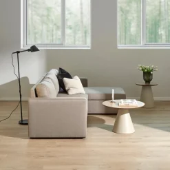 Salontafel Skagen Naturel/Grijs Ø45cm - Giga Living