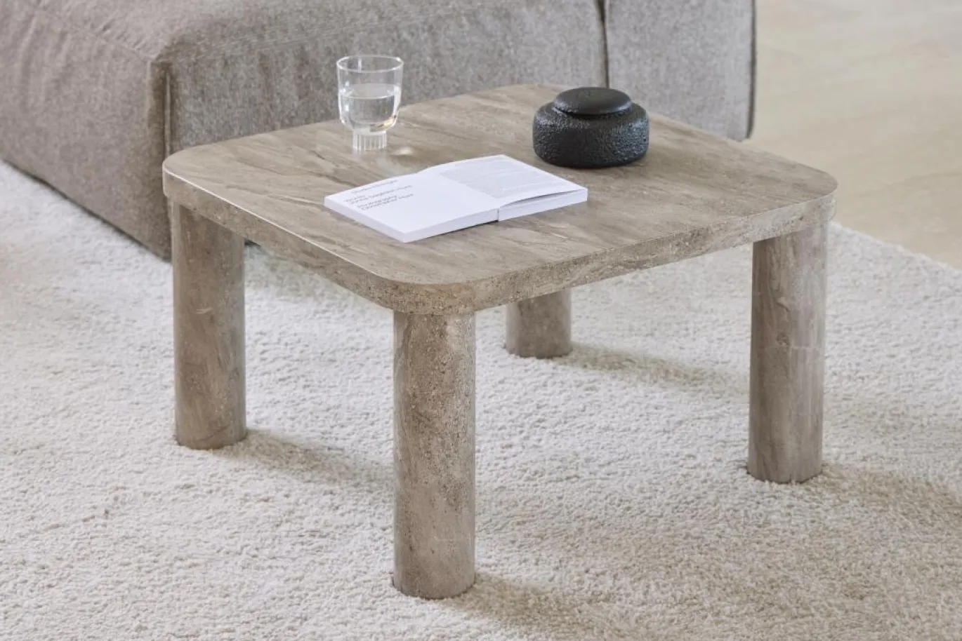 Salontafel Sorell Marmer Grijs 60cm - Giga Living
