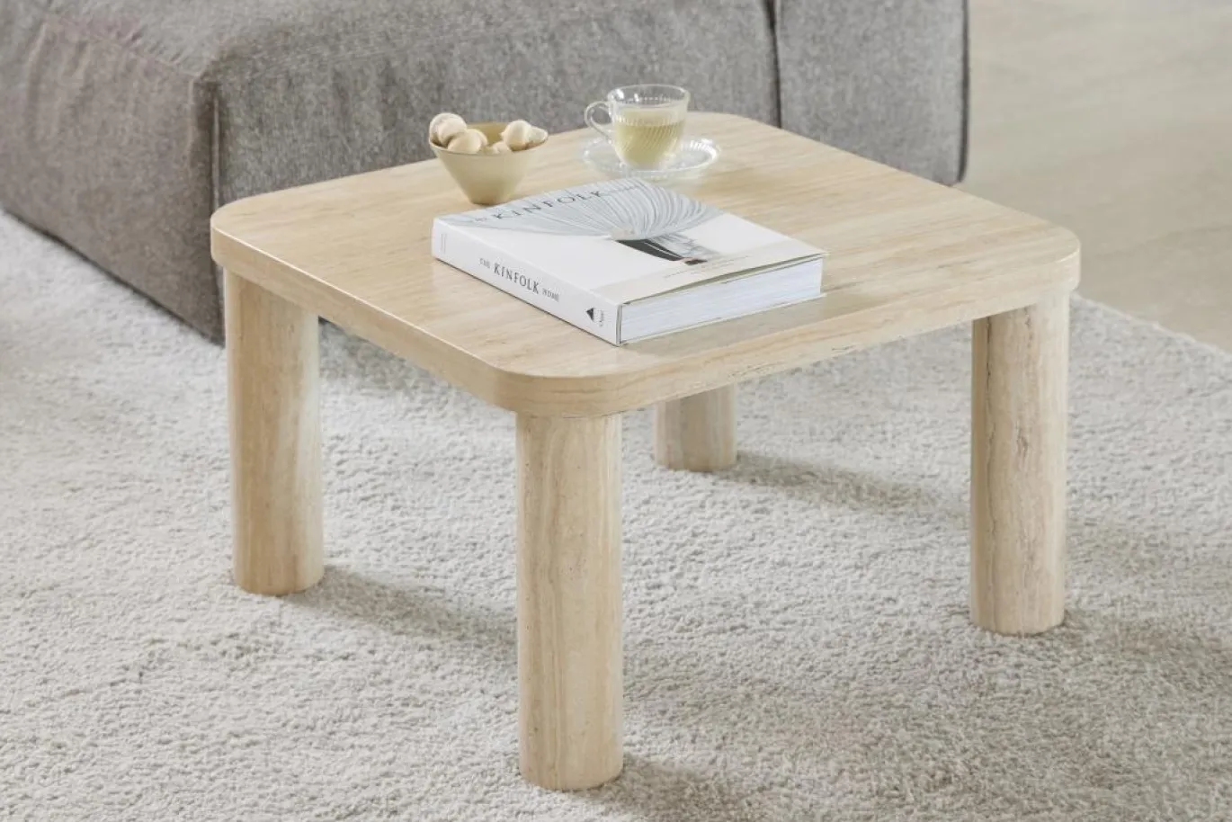 Salontafel Sorell Travertin Beige 60cm - Giga Living