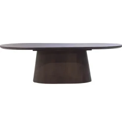 Salontafel Stijn Walnoot Deens Ovaal 130cm - Giga Meubel