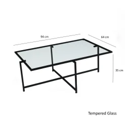 Salontafel Sun Zwart 94cm