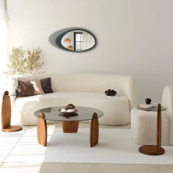 Salontafel Surf Smoke/Bruin Ø90cm
