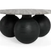 Salontafel Talor Marmer Grijs Zwart Ø95cm - Giga Living