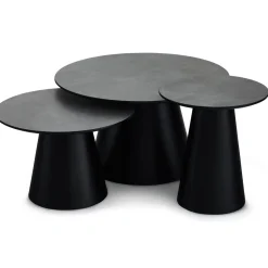 Salontafel Tango ø60x40cm Donkergrijs Marmer - Giga Meubel