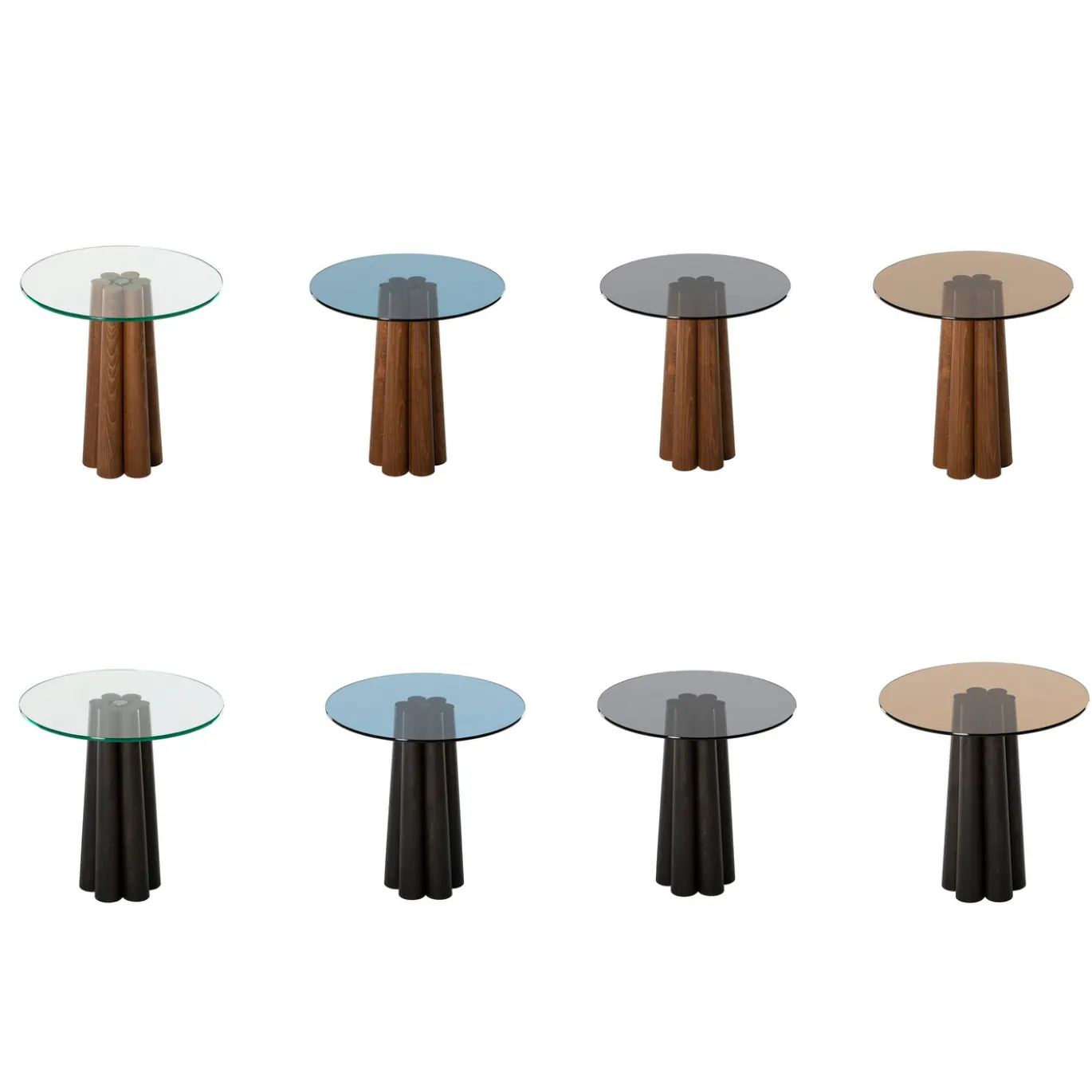 Salontafel Thales Brons/Walnoot Ø50cm