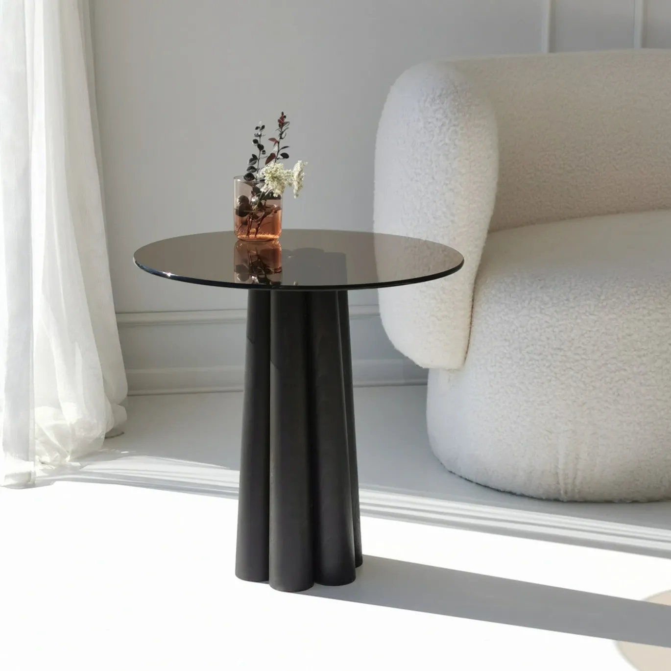 Salontafel Thales Brons/Zwart Ø50cm