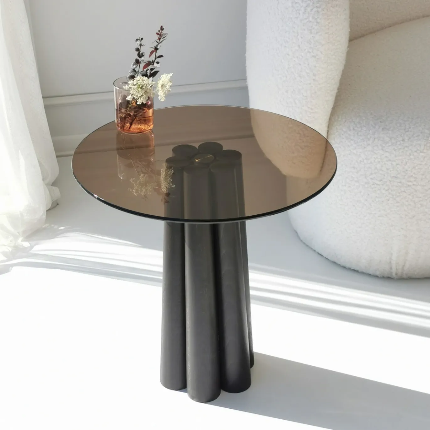 Salontafel Thales Brons/Zwart Ø50cm