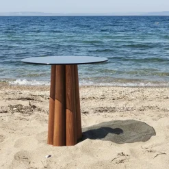 Salontafel Thales Smoke/Walnoot Ø50cm