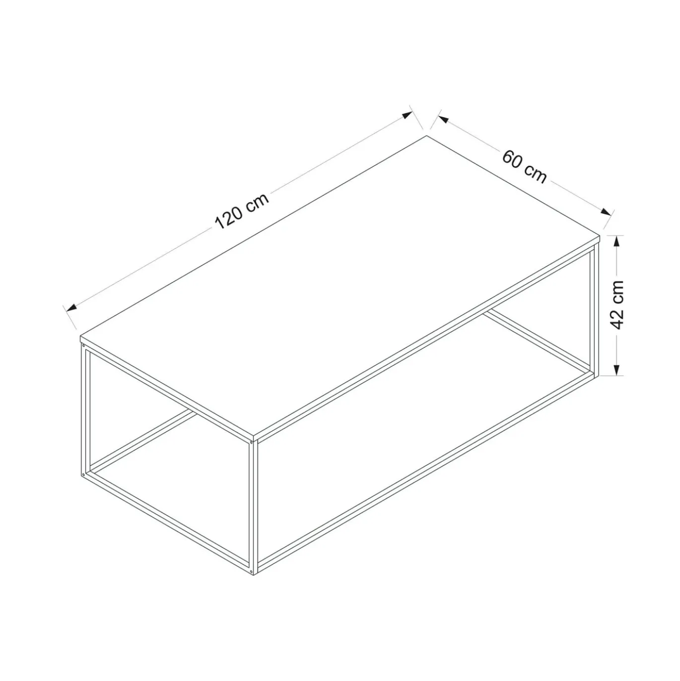 Salontafel Tiger Walnoot 120cm