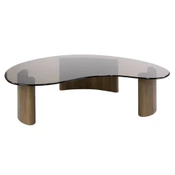 Salontafel Tinto Organisch 130cm Brons Glas - Giga Meubel