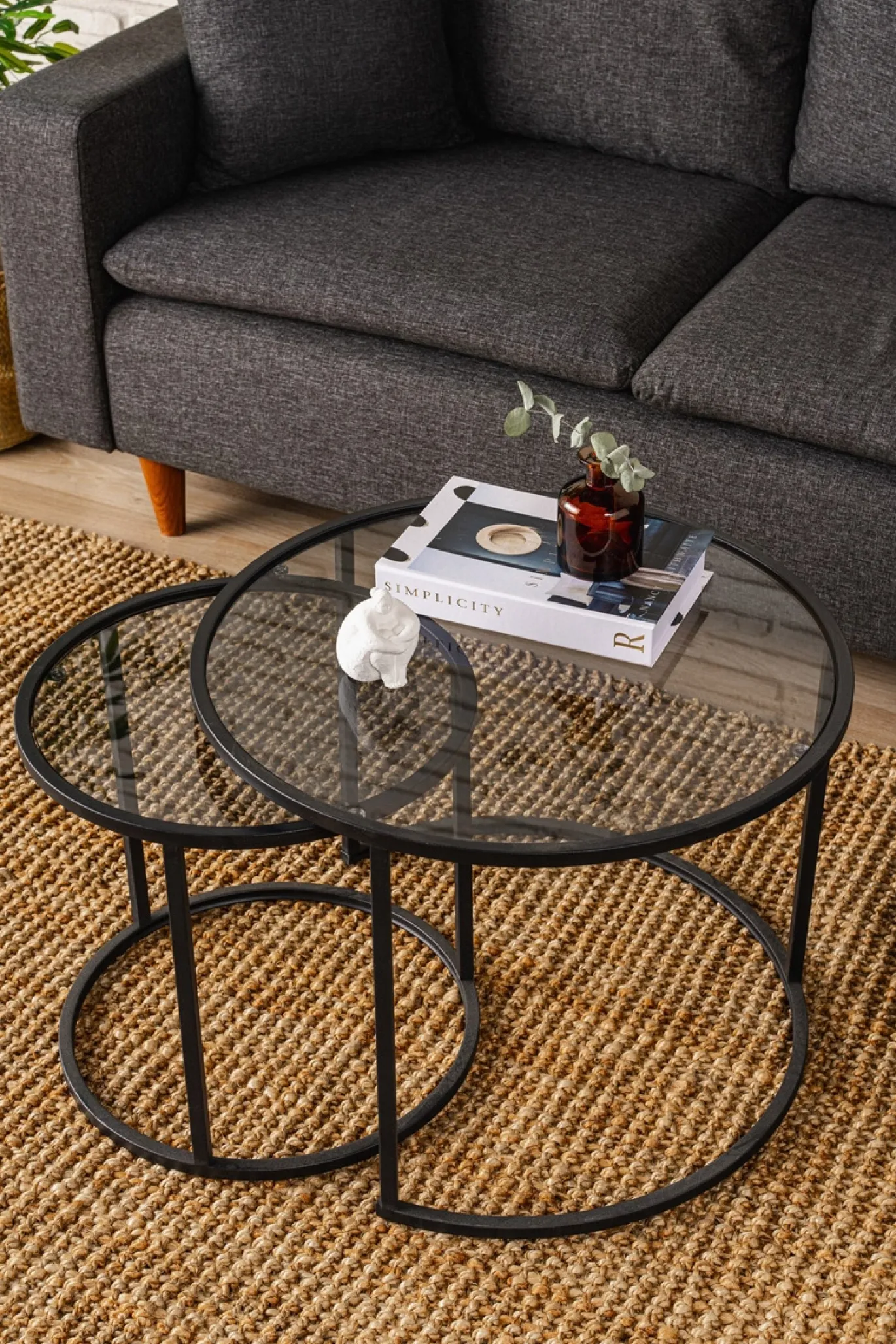 Salontafel Tokyo Zwart Set van 2