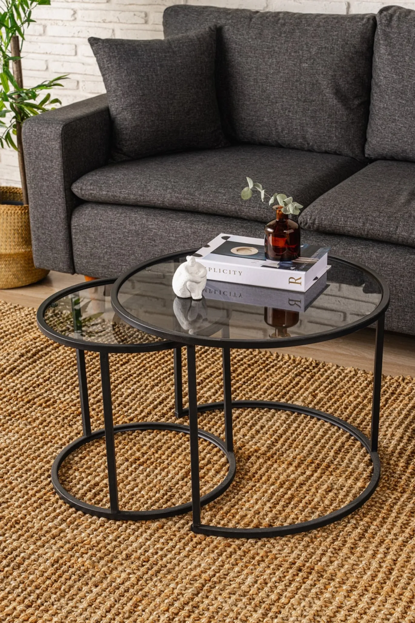 Salontafel Tokyo Zwart Set van 2
