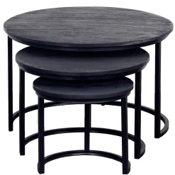 Salontafel Tres Zwart Rond - Giga Meubel