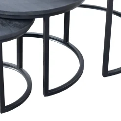 Salontafel Tres Zwart Rond - Giga Meubel