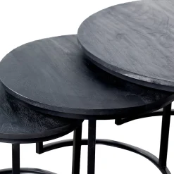 Salontafel Tres Zwart Rond - Giga Meubel