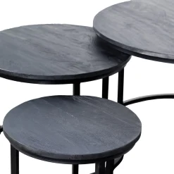 Salontafel Tres Zwart Rond - Giga Meubel