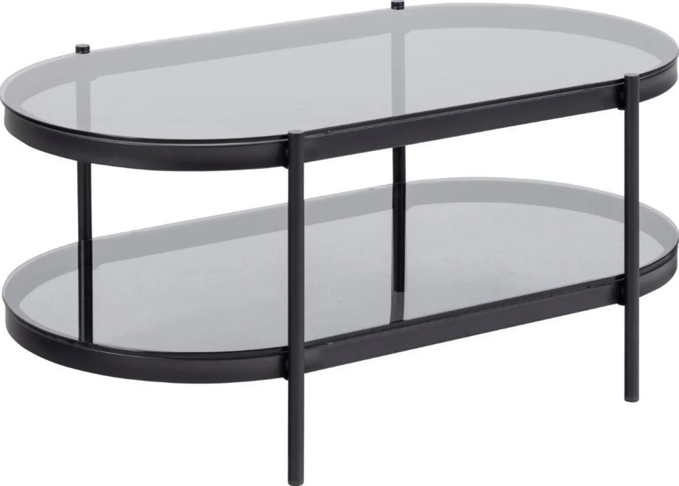 Salontafel Vadodara Glas Grijs 95cm - Giga Living