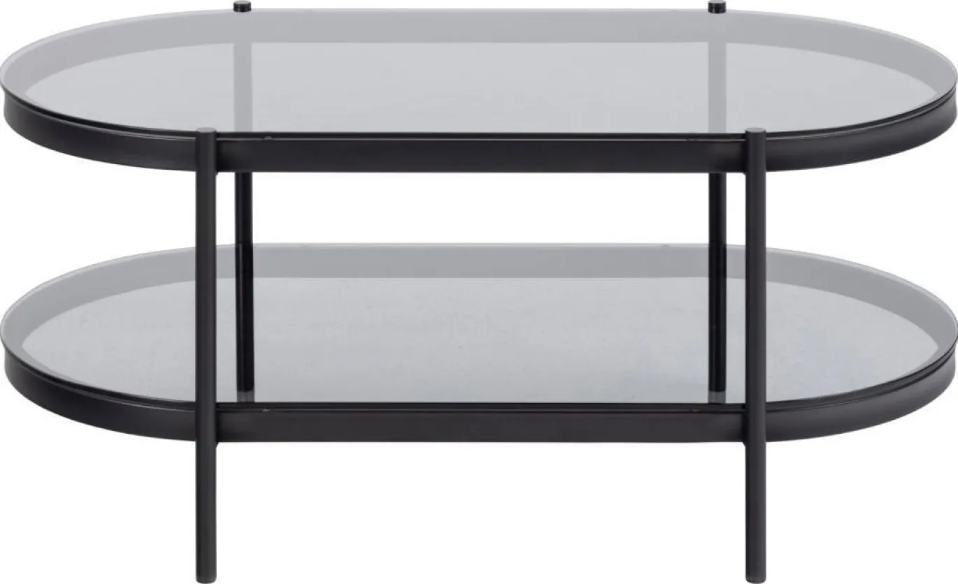 Salontafel Vadodara Glas Grijs 95cm - Giga Living