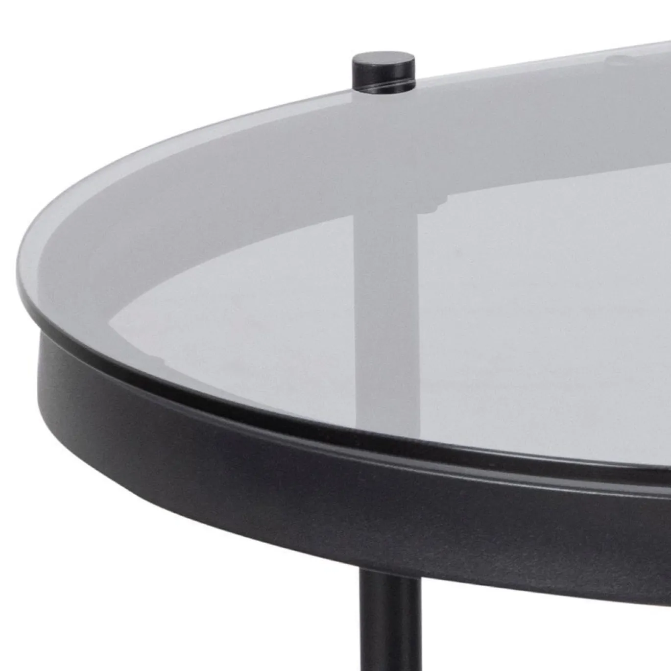Salontafel Vadodara Glas Grijs 95cm - Giga Living