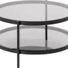 Salontafel Vadodara Glas Grijs Ø79cm - Giga Living