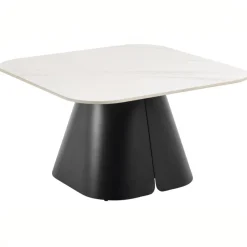 Salontafel Valsta Keramiek Wit Unico 80cm - Giga Living