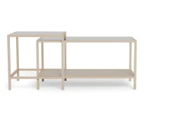 Salontafel Vayen Glas Transparant Set van 2 90cm - Giga Living