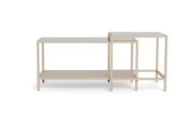 Salontafel Vayen Glas Transparant Set van 2 90cm - Giga Living