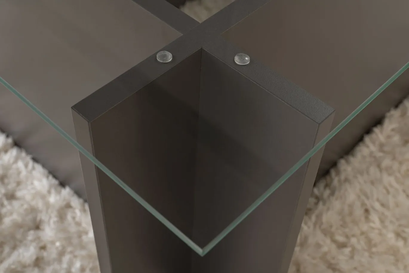 Salontafel Vetrino Glas/Antraciet 105cm