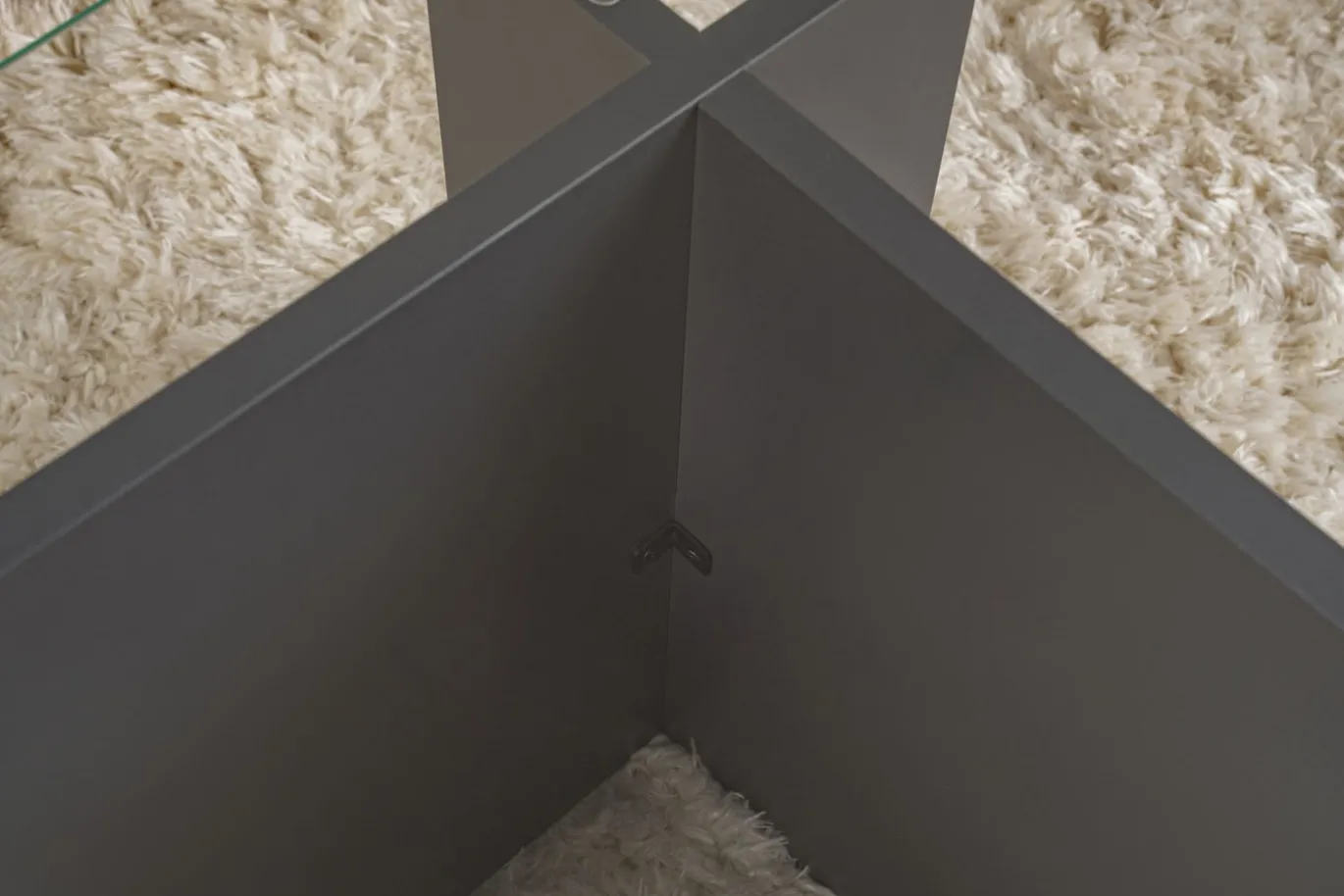 Salontafel Vetrino Glas/Antraciet 105cm