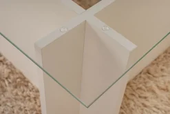 Salontafel Vetrino Glas/Wit 105cm