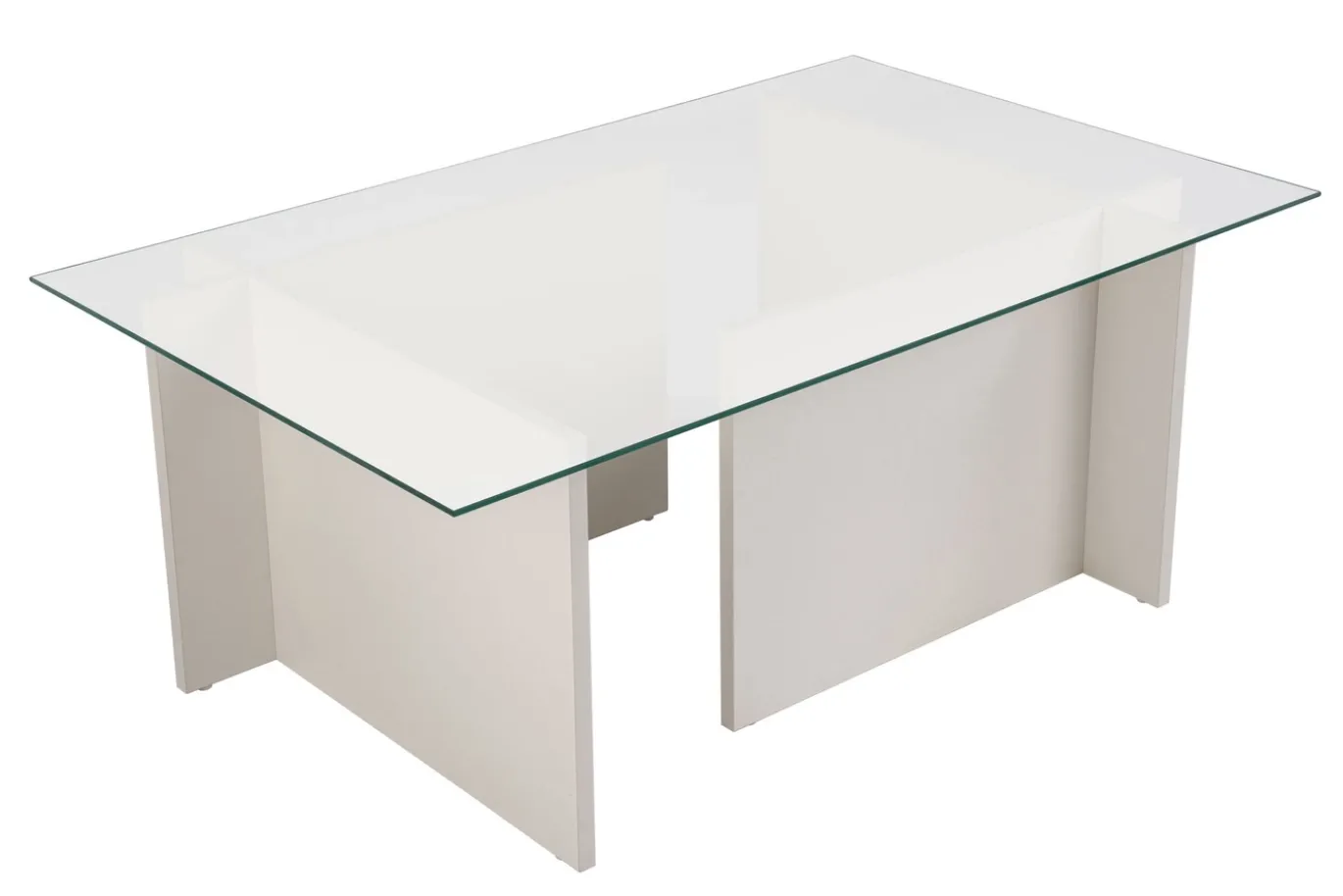 Salontafel Vetrino Glas/Wit 105cm
