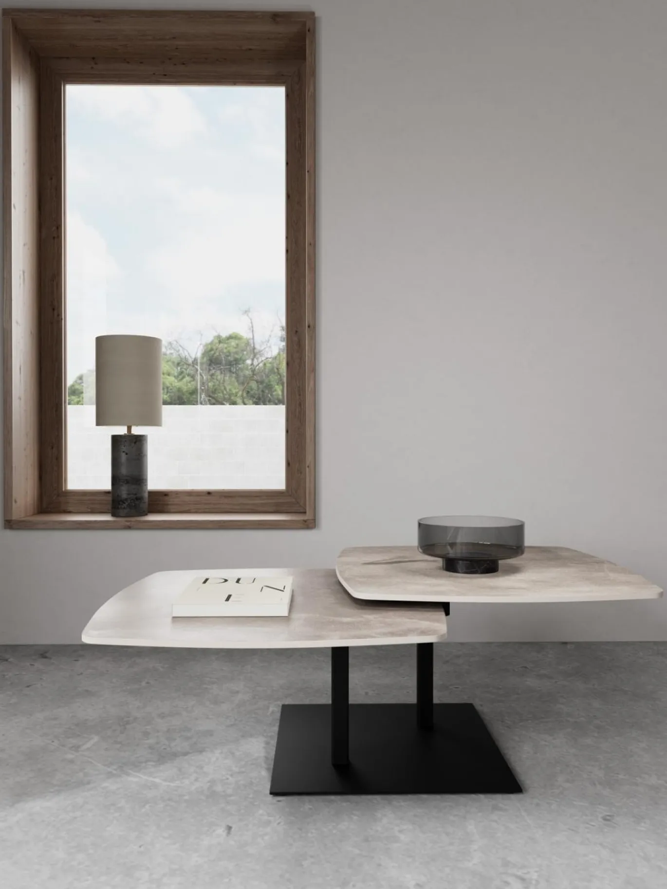 Salontafel Xavier Keramiek Grijs 122cm - Giga Living