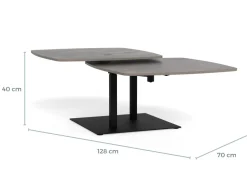 Salontafel Xavier Keramiek Grijs 122cm - Giga Living