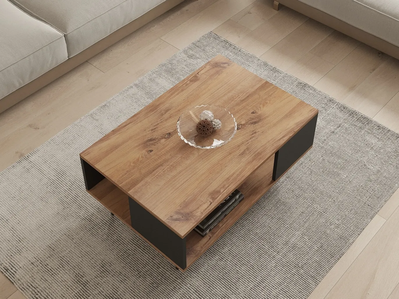 Salontafel Yuka Walnoot 90cm