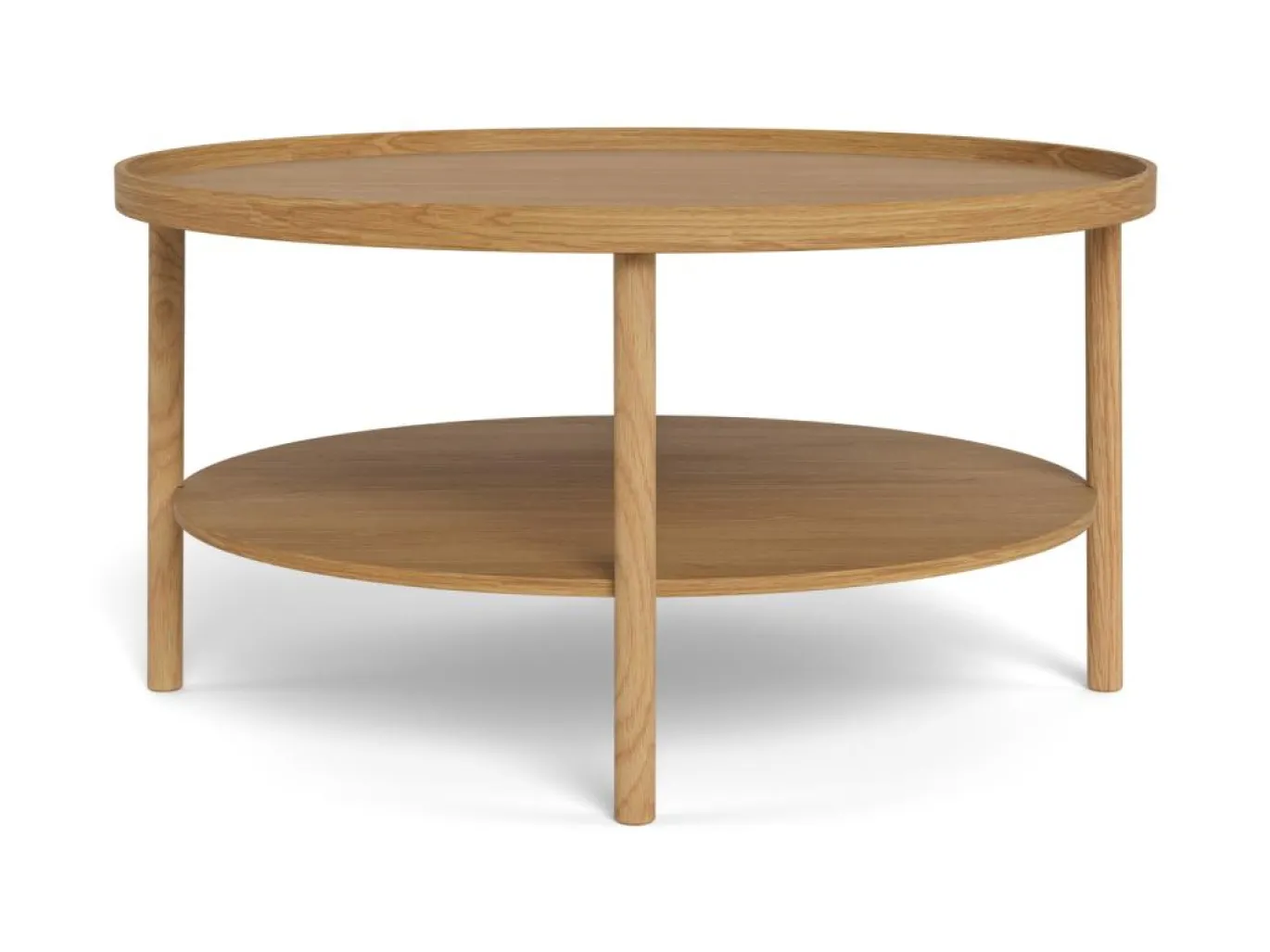 Salontafel Zane Eiken Ø80cm - Giga Living