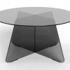 Salontafel Zelon Glas Smoke Ø80cm - Giga Living