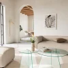 Salontafel Zelon Glas Transparant Ø80cm - Giga Living