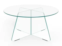 Salontafel Zelon Glas Transparant Ø80cm - Giga Living
