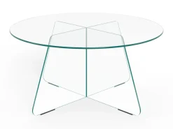 Salontafel Zelon Glas Transparant Ø80cm - Giga Living