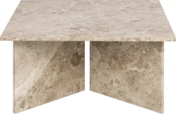 Salontafel Zivik Marmer Bruin Latte 90cm - Giga Living