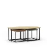 Salontafel Zoya Set van 3 Eiken Terracotta/groen - Giga Meubel