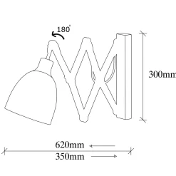 Schaarlamp Sivani Zwart
