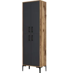 Schoenenkast Berlin Melamine Walnoot Antraciet