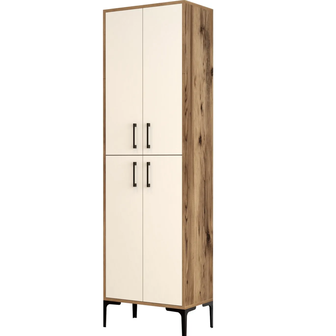 Schoenenkast Berlin Melamine Walnoot Crème